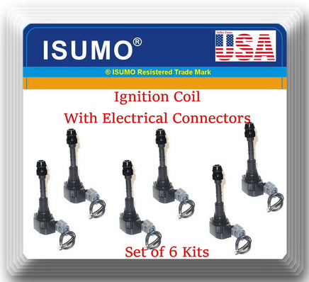 6 Kits Ignition Coil W/ Connectors Fits Infiniti Nissan V6 3.5L 4.0L 2001-2020