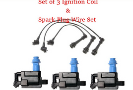 Set of 3 x Ignition Coil & Spark Plug Wire set Fits: OEM# 90919-02216 Lexus 3.0L