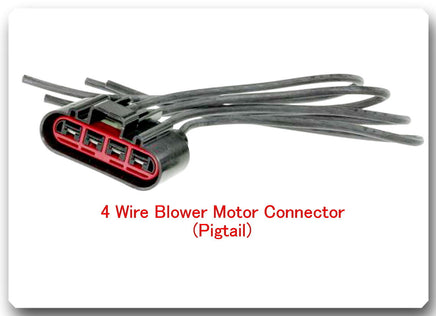  4 WireBlower Motor Resistor Pigtail Connector Fits: Ford Lincoln Mercury