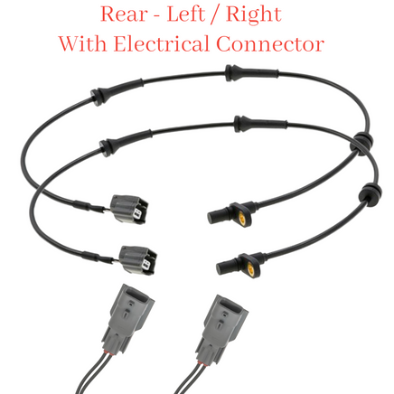 2 x ABS Wheel Speed Sensor & Connector Rear L/R Fits Nissan Leaf 11-22 Electric