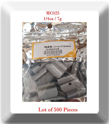 500 Pc CLIP-ON Wheel Weight Balance MC Type 0.25oz 1/4oz For All Type Alloy Rims