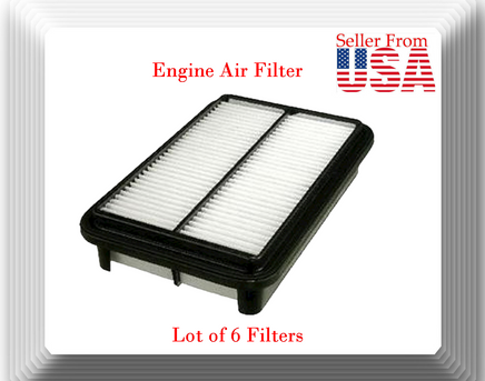 Lot of 6 x Engine Air Filter Fits Hyundai Santa Fe 2001-2006   L4-2.4L , V6-2.7