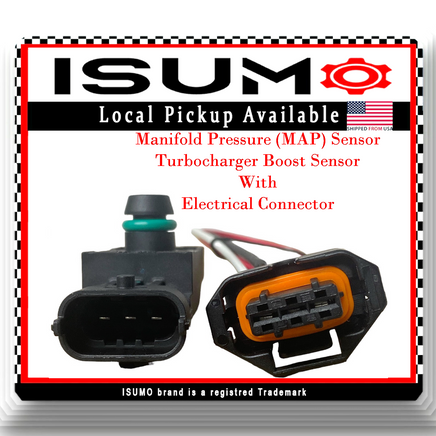 Manifold Pressure MAP Sensor W/Connector Fits Dodge Dart Fiat 500 Jeep Renegade