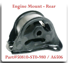 A6506 Engine Mount Rear Fits EL Integra CRV Civic Civic del Sol 1992-2001