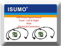 Set 2 ABS Wheel Speed Sensor With Connectos Front-L&R Fits:4WD Ram 2500 3500