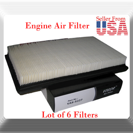 Lot of 6 CA8221 Engine Air Filter Fits: Chevrolet Oldsmobile & Pontiac 1997-2005