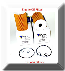 Lot 6 x Engine Oil Filter SOE6288 Fits:OEM#03L115562 Audi Seat Volkswagen Diesel