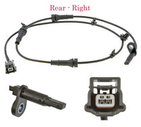 2 X ABS Wheel Speed Sensor & Connectors Rear  L/R - Fits Nissan Murano 2015-2024