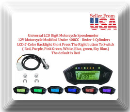 Universal Motorcycle Digital LCD Backlight Odometer Speedometer Tachometer Gauge