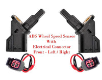 2 X ABS Wheel Speed Sensor & Connectors Front L/R Fits: Volvo 2007-2018