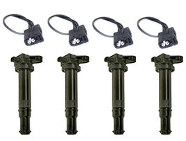 4 Kits Ignition Coil W/Connector Fits: Attitude 1.4L Accent Rio Rondo 1.6L