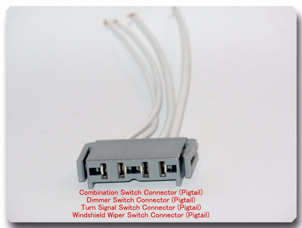 4 Wire Harness Pigtail Combination Switch Connector Fits: Ford & Mercury