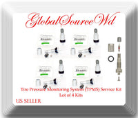 4 Kits 34000 Aluminum Tire Pressure Monitoring System (TPMS) Service Kit 97-20