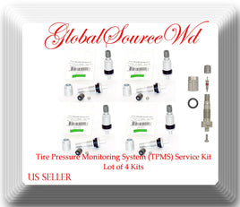 4 Kits 34000 Aluminum Tire Pressure Monitoring System (TPMS) Service Kit 97-20