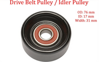 2 PCs Belt Tensioner Assy & Tensioner Pulley Fits:Accord Odyssey Pilot V6 3.5L