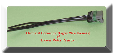 4 Wire Electrical Connector for Blower Motor resistor RU662 Fits Chevrolet GMC