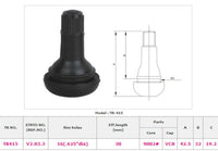 Lot  50 TR415 Rubber Snap-In Rim Holes 0.625 5/8"  Lenght 1-1/4" Tire Valves