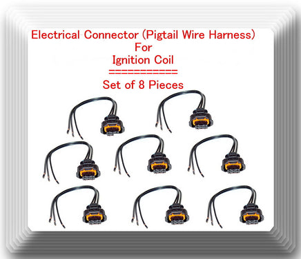 (8 Kits) 3 Blade Electrical Connector of Ignition Coil UF359 Fits Mercedes 8 Cyl