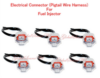 (6 Pc) Electrical Connector of Fuel Injector FJ963 Fits: GS300 IS300 SC300 Supra
