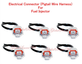 (6 Pc) Electrical Connector of Fuel Injector FJ963 Fits: GS300 IS300 SC300 Supra