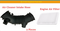 2 PC Air Cleaner Intake Hose & Air Filter Fits:Camry 10-11 2.5L Venza 09-16 2.7L