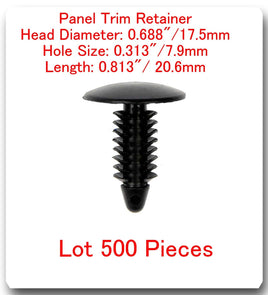 500 Pc Nylon Shield Retainer Head 17.5mm Hole 8mmmm L:27mm fits:GM 10121502