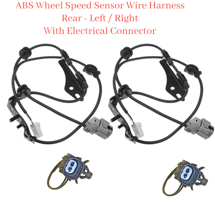 2 X ABS Wheel Speed Sensor Harness & Connectors Rear L/R Fits Prius  2009-2015