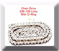 Chrome color  530-120 Link O-ring Chain Motorcycle fits Harley Sportster Dyna 