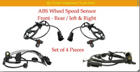 4x ABS Wheel Speed Sensor & Connector Front Rear L/R  Fits Dodge Jeep 07-17 4WD