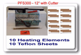 PFS300C 12" Hand Impulse Sealer W/Cutter Heat Seal Machine +10 Accessories  kits