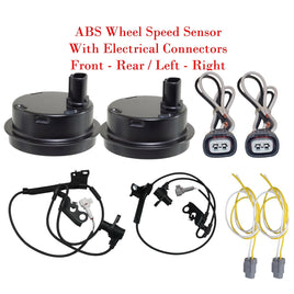 4x ABS Wheel Speed Sensor + Connectors Front Left/Right Fits Corolla Matrix Vibe