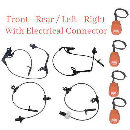 4 x ABS Wheel Speed Sensor & Connectors Front Rear L/R Fits Acura ZDX 2010-2013