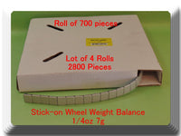 2800 Pcs / 4 rolls of 700 Pcs Stick-on Wheel Weight Balance 1/4 0.25oz 7g