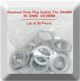 LOT 50 Aluminum Oil Drain Plug Gasket ID:20MM OD:28MM  20-28 MM