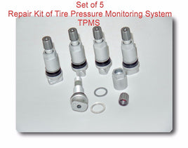 Set 5 Tire Pressure Monitoring System (TPMS) Service Kit Fits: MAZDA 3 5 6 CX7 &