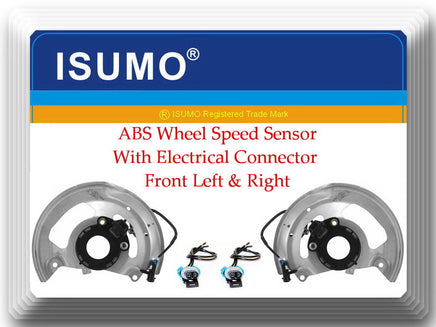 2 ABS Wheel Speed Sensor W/ Connectors Front left & Right Fits:Chevrolet GMC RWD