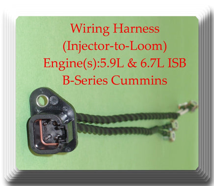 Set of 3 Wiring Harness Injector to Loom Fits:Cummins 5.9L & 6.7L ISB B-Series