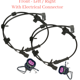 2 x ABS Wheel Speed Sensor & Connector Front L/R Fits Buick Chevy GMC Isuzu Saab