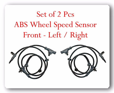 2 ABS Wheel Speed Sensor W/Connectors Front Left & Right Fits Tiida Versa 07-18