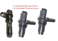 3 Pcs Camshaft / Crankshaft Position Sensor + Connectors Fits Tacoma 2016-2020