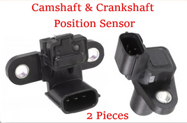 2 Pieces Camshaft / Crankshaft Position Sensors Fits Lancer 2002-2007 4Cyl 2.0L