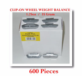 600 Pcs P Style Clip-on Wheel Weight Balance 1.25oz 35 gram  P125 Led Free