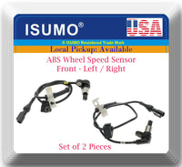 2 x ABS Wheel Speed Sensor W/ Connectors Front L/R Fits Ford Lincoln 1997-2003