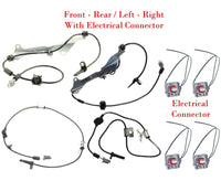 4 x ABS Wheel Speed Sensor & Connectors Front Rear L/R - Fits Subaru Forester