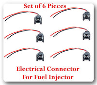 Set of 6 Kit Electrical Connector for Fuel Injector FJ121 Fits:Chrysler Dodge