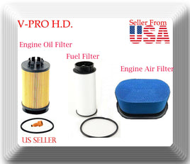 3 Pieces Air , Oil & Fuel Filters Fits Fuso Canter FE125 FE160 FE180 FG4X4 12-17