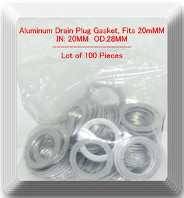 LOT 100 Aluminum Oil Drain Plug Gasket ID:20MM OD:28MM  20-28 MM