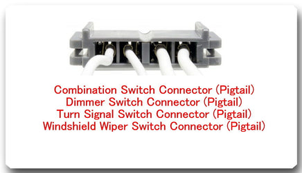 4 Wire Harness Pigtail Combination Switch Connector Fits: Ford & Mercury