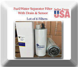 6 x FS20022 Fuel/Water Separator Filter Fits:Cummins Onan Doosan Hyundai &