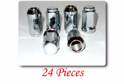 24 Pc Conical Seat Bulge Nuts for Trucks 14-1.5 1 L Tall 1.91 Fits Cars Trucks